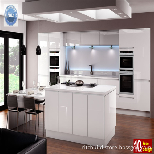 Ritz High Quality Furniture Manufacture Lacquer Bake Kitchen Cabinet MDF Cabinet